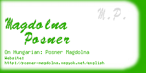 magdolna posner business card